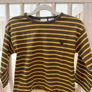 Zara Striped Kids Shirt - Yellow and Brown